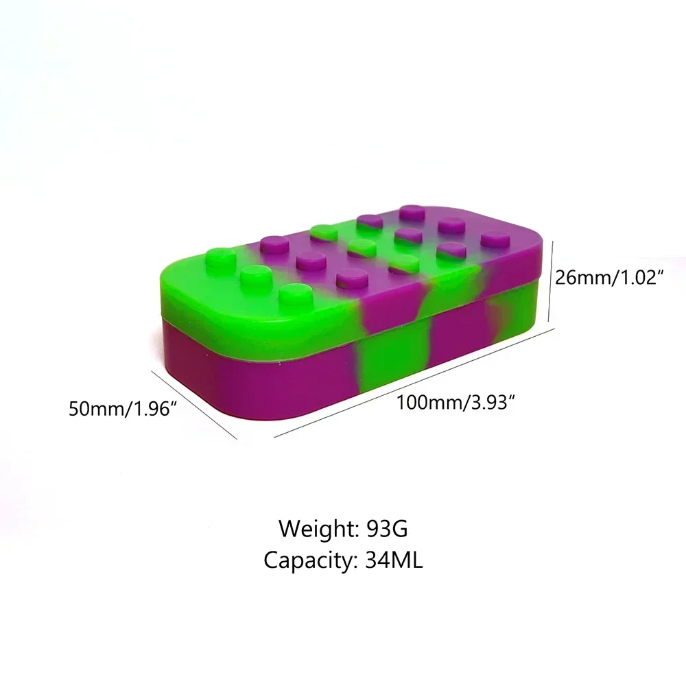Antihaft-Silikon wachs box 6-Loch 34ml ätherische Ölbox leicht zu tragender Behälter