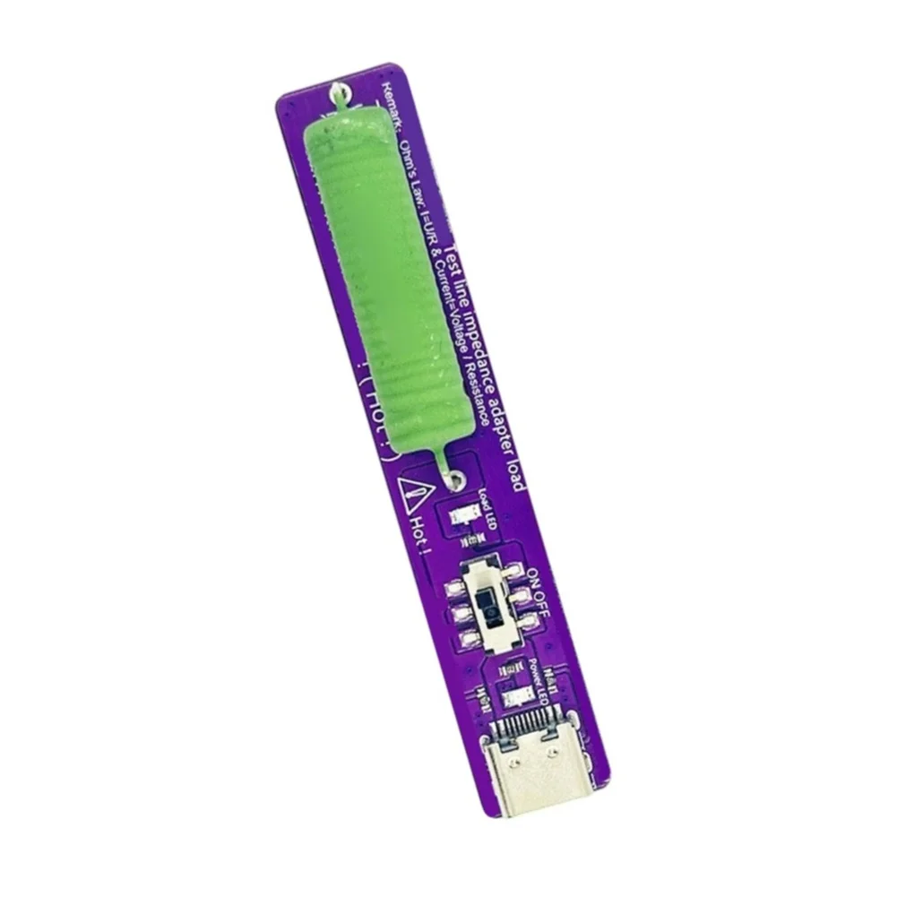Data Cable Load Check for type-c for pd Load Tester High-temperature Protection Load Indicator Light for type-c Chargers for