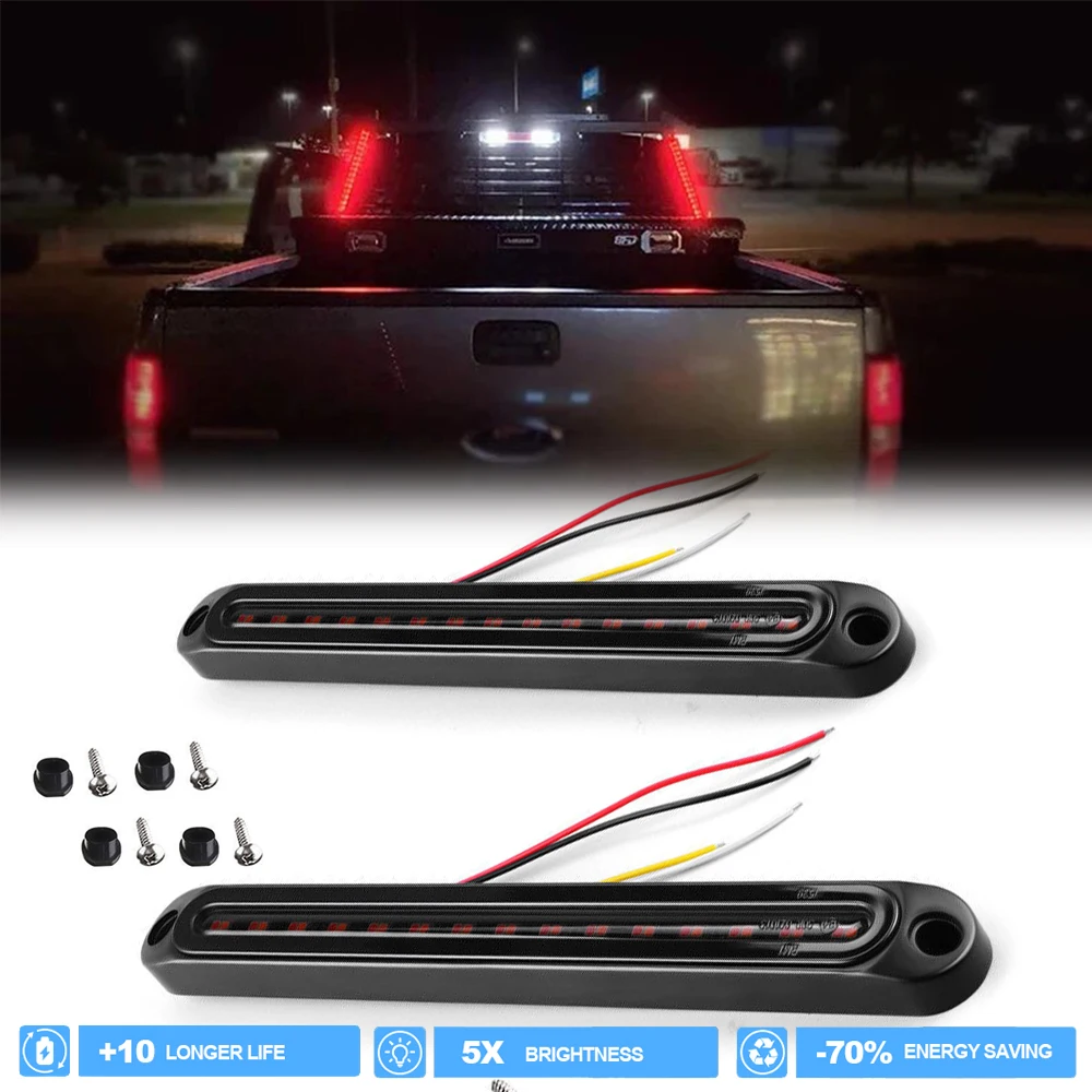 

Universal Sequential Strobe Strip Bar Brake Stop Turn Signal Light For Pickup Truck Lorry Van Vehicel Cars Reverse Warning Lamp