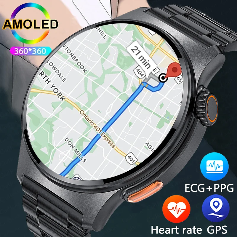 

2025 New Sports Smart Watch Men GPS Track NFC Bluetooth Call AMOLED Display Heart Rate Waterproof Smartwatch For Android IOS