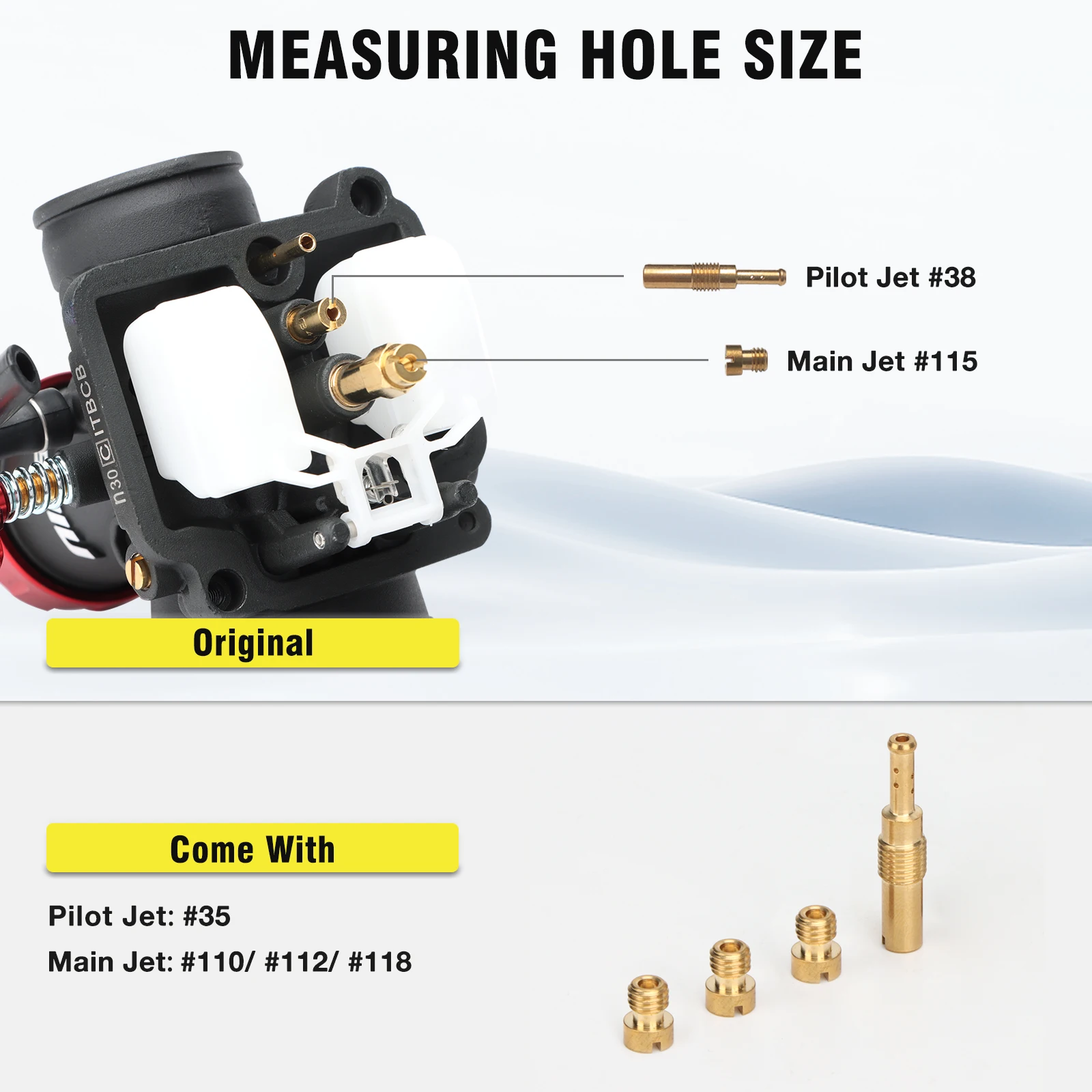 NIBBI Motorrad PEZ 30mm Flansch-Rennvergaser PE30 Power Jet Carb Passend für Yamaha Suzuki Honda 250cc-300cc Motocross Dirt Bike – Detail 5