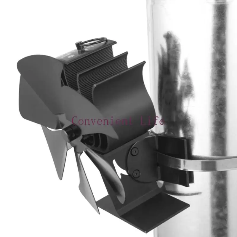 L1EE 6-łopatkowy wentylator kominkowy zasilany ciepłem Wentylator kominowy 2 w 1 bez prądu do drewna