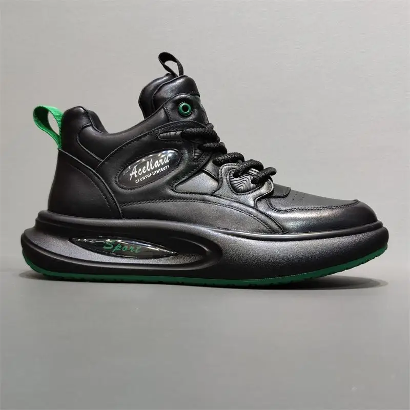 

Superb Value Leather Dad oes High Top Men's Faionable Trendy oes Comfortable Breathable Spor Casual oes Rubber Sole