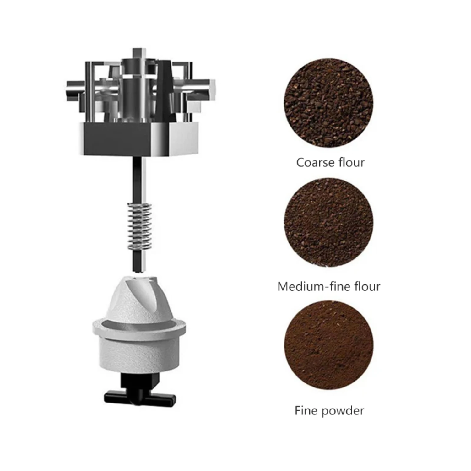 NEW Efficient and Stylish Stainless Steel Manual Coffee Bean Grinder with USB Rechargeable Feature - Essential Kitchen Tool for 