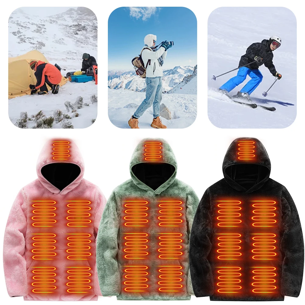 

Термокуртки с зарядкой через USB, 3-ступенчатая температура, умное пальто с подогревом, теплые куртки с подогревом, быстрый нагрев, моющиеся для зимы