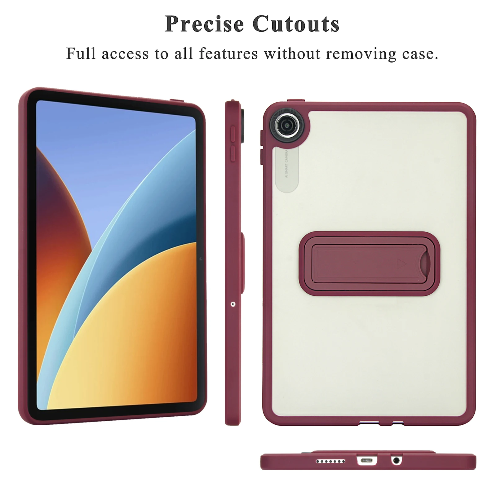 Slim Funda Case for RedMi Pad 2 SE 9.7 11 Cover for XiaoMi Pad 5 6 7 8 Pro 11 11.2 for Redmi Pad 2 Pro 12.1 Hard PC+TPU Cover