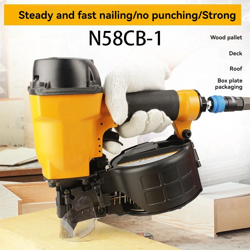 Air Coil Nailer Pneumatic Nail Gun 120Mpa Working/80-120PSi Use Pressure Fast Nailing For Wood Framing Pallet Making