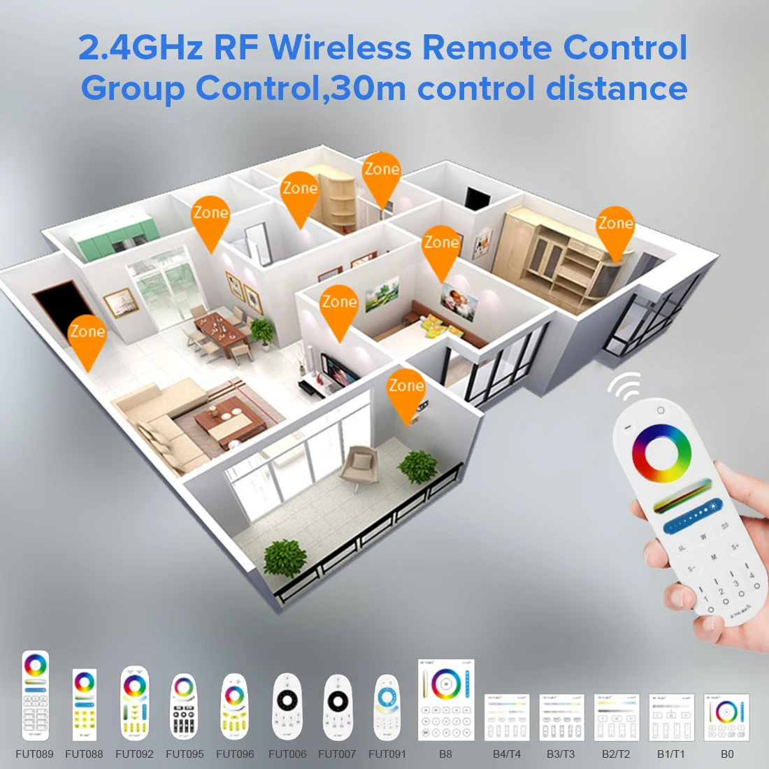 Zigbee 3.0 WiFi 2.4GHz LED Controller 5 in 1 Bridge Tuya Dual Mode Gateway Smart Things Alexa Google Assistance DC12V-24V