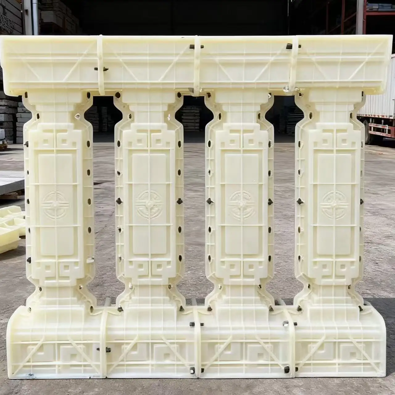 Бытовые 1-метровые формы для перил с персонажами Фу в китайском стиле, специально для бетона и цемента, легко демонтируемые, с антипригарным покрытием, одноразовое формовочное, простое в использовании, необходимое для украшения забора двора и виллы