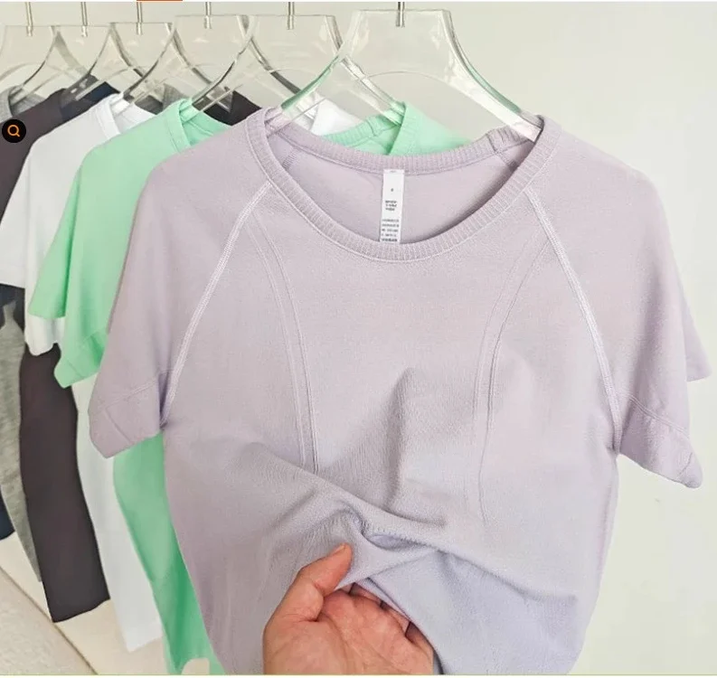 

Summer Women's Sports T-Shirt Skinny Yoga Suit Short Sleeve Sweat-absorbing Breathable Sports T-Shirt Elastic Pilates Top