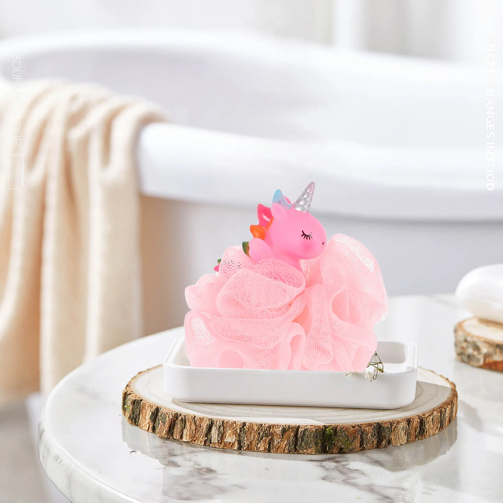 

2Pcs Exfoliating Bath Balls Premium Body Scrubber Mesh Shower Ball for Unicorn Bubble Net Home Bathroom Supply