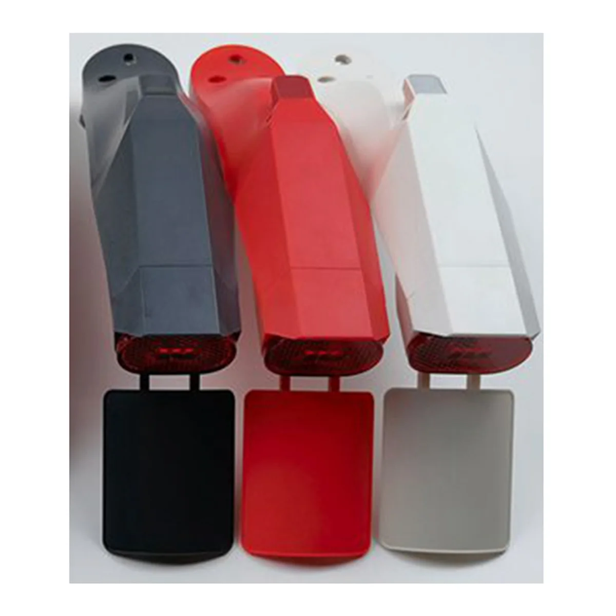 Scooter Fenders Rear Mudguard Tail Light Kit with License Plate Flap for Xiaomi Electric Scooters, M365/PRO,