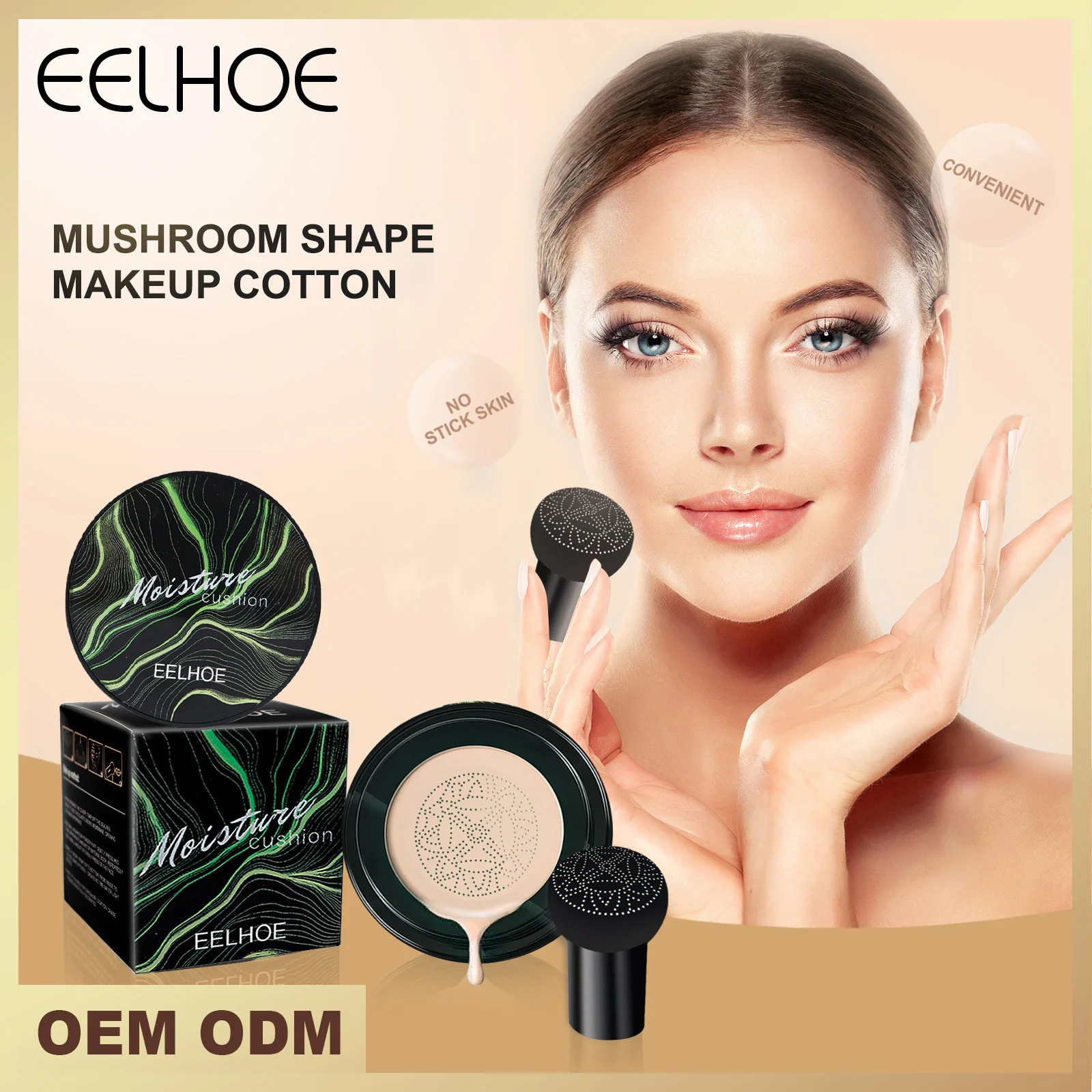 

Mushroom Head Air Cushion BB Cream Mushroom Air Cushion Covers Facial Blemishes Brightens Nude Makeup Foundation Moisturizing