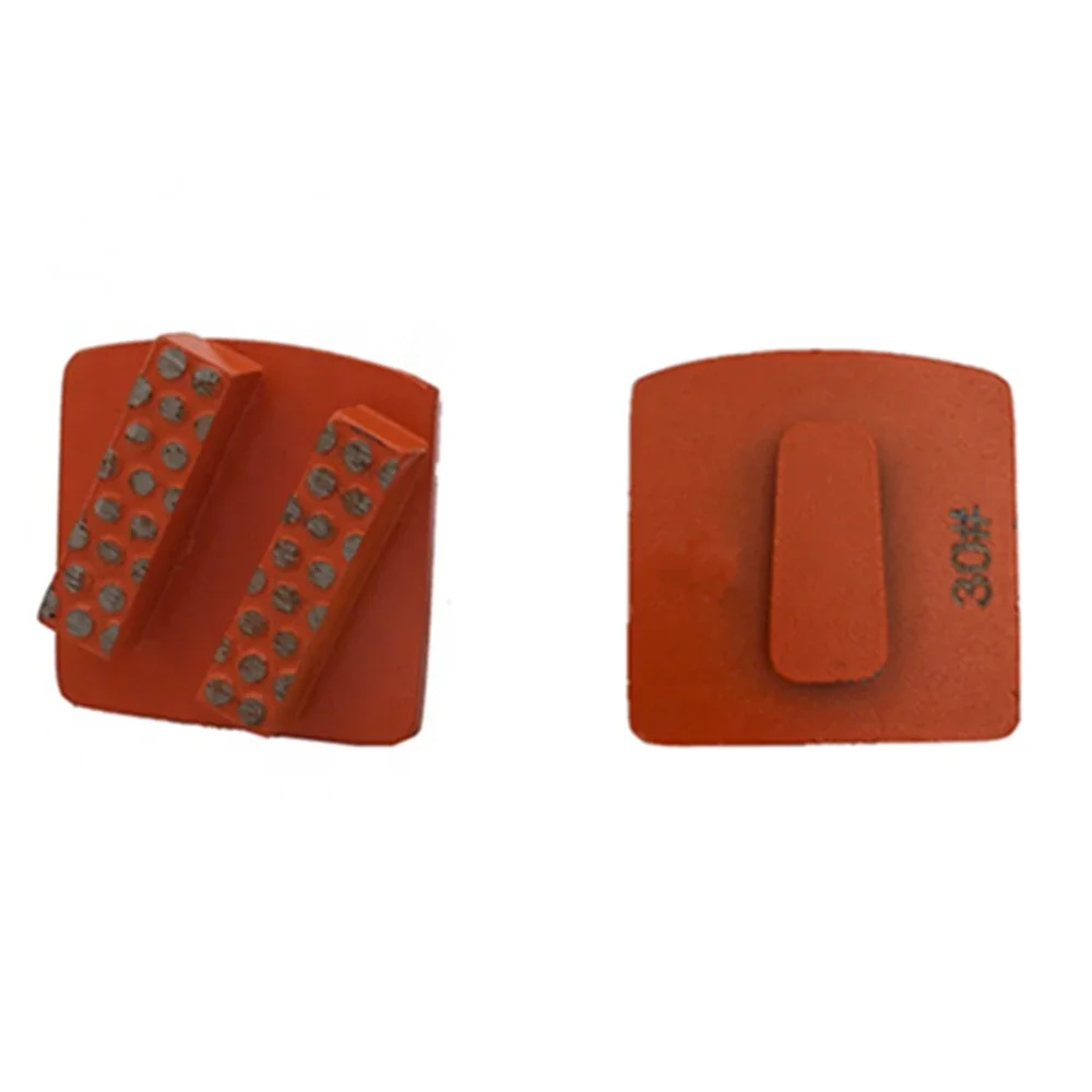 Due segmenti di macinazione grezzi Cuscinetti per pavimenti Redi Lock Shoes Disco diamantato per colla epossidica 9 pezzi