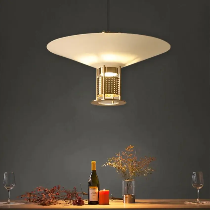 Retro industrial style frisbee pendant lights dining room single head LED decorative lamps living room hanging lights fixtures