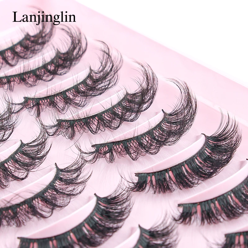 3/5/10/20 Pairs 3D Mink Lashes Dramatic Thick False Eyelashes Wispy Fluffy Reusable Faux Cils Extension Make up Tools maquillaje