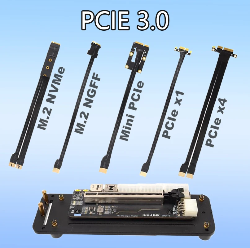 suporte externo do suporte das placas graficas do portatil base pcie 30 m ngff m2 nvme mpcie pcie x1 pcie x4 cabos de extensao egpu itx stx 01