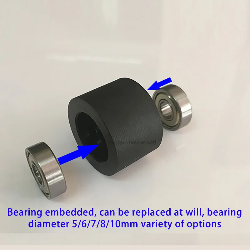 Double Bearing Polyurethane Roller 626 Conveyor Belt Guide Wheel Wear-resistant 30×20×30mm Inner Diameter 5/6/7/8/10mm Pulley
