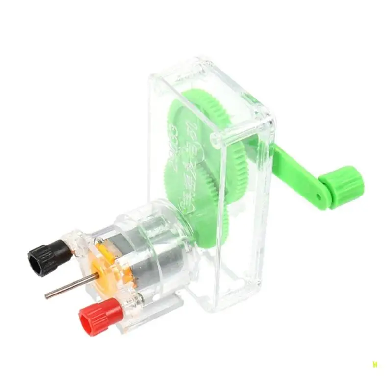Mini naukowy generator ręczny elektryczność eksperyment naukowy zabawka edukacyjna F19E