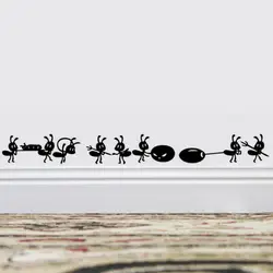 Mural Art Ants Move Wall Sticker Funny Removable Black Window Painting Stickers DIY Double-sided Visual Ant Wallpaper Windows