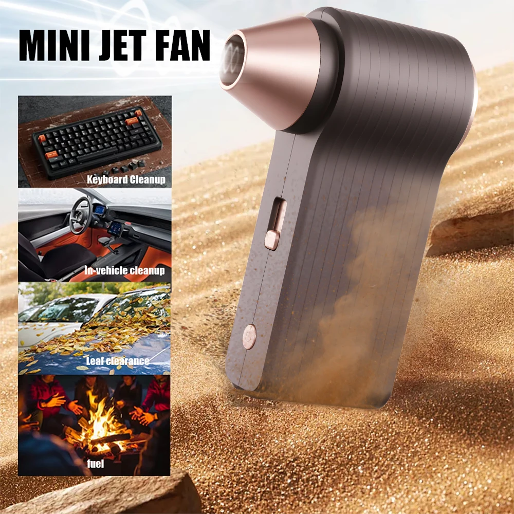 

350000PM Air Blower Turbo Jet Fan Electric Handheld Mini Dust Cleaner 52m/s High Speed Duster Air Blow Gun Cleaning Tool 8000mAh
