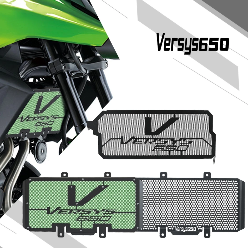 

FOR KAWASAKI Versys 650 Motorcycle 2015-2024 2023 2022 2021 Radiator Grille Guard Protector Cover VERSYS650 VERSYS 650 2010-2014