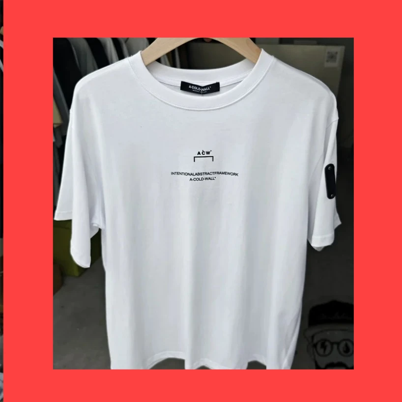 

2024 New Summer A-COLD WALL * T-shirt Cotton Tee Men Women Best Quality Loose Fit ACW Short Sleeve Letter Print Graphic T Shirt