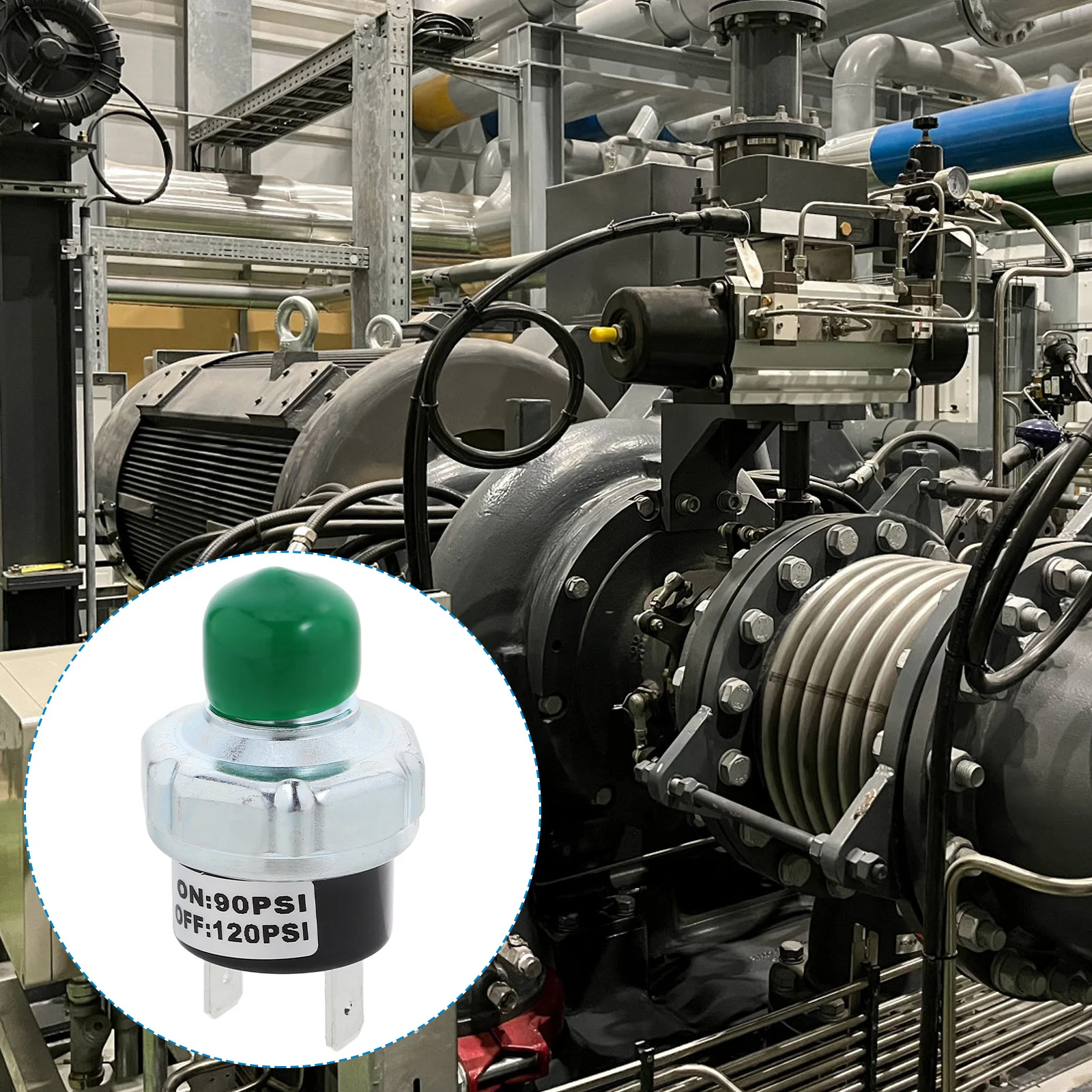 

Small Versatile Water Gas Oil Pressure Switch Multi-Purpose High Low Pressure Control Air Compressor Parts Replacement