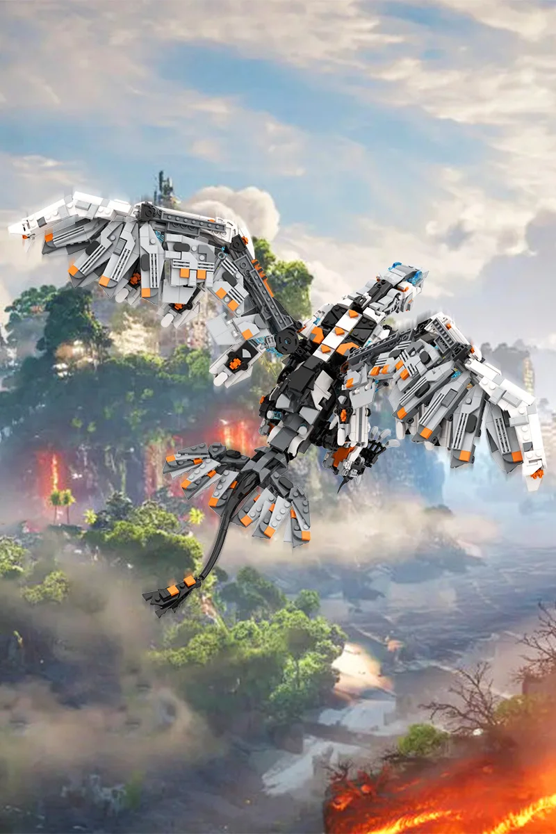 

Модель MOC Stormbird, строительные блоки, горизонтальная игра, боевой механический зверь, сделай сам, птица, животное, мех, кирпичная игрушка, подарок для взрослых