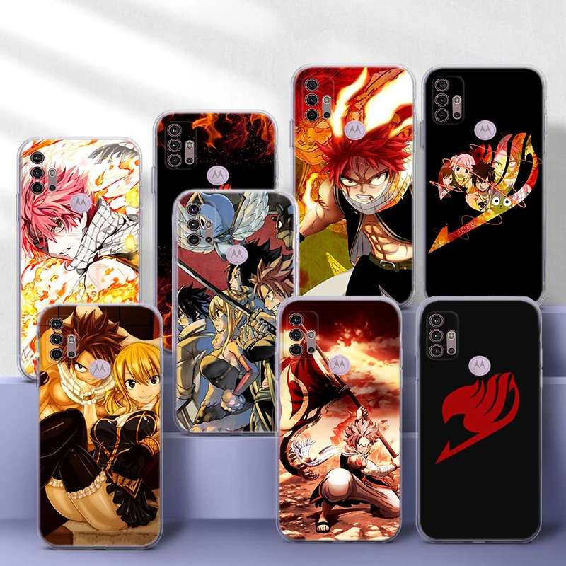 Anime cool Fairy Tail Soft Case for Moto G4 Plus G41 G5 Plus G50 G51 G5S G6 Play G60 G7 Power G71 G5 G9