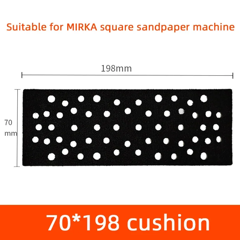 Dry Grinder Buffer Pad for MIRKA Electric Sander 70/198mm Rectangular Protection Pad