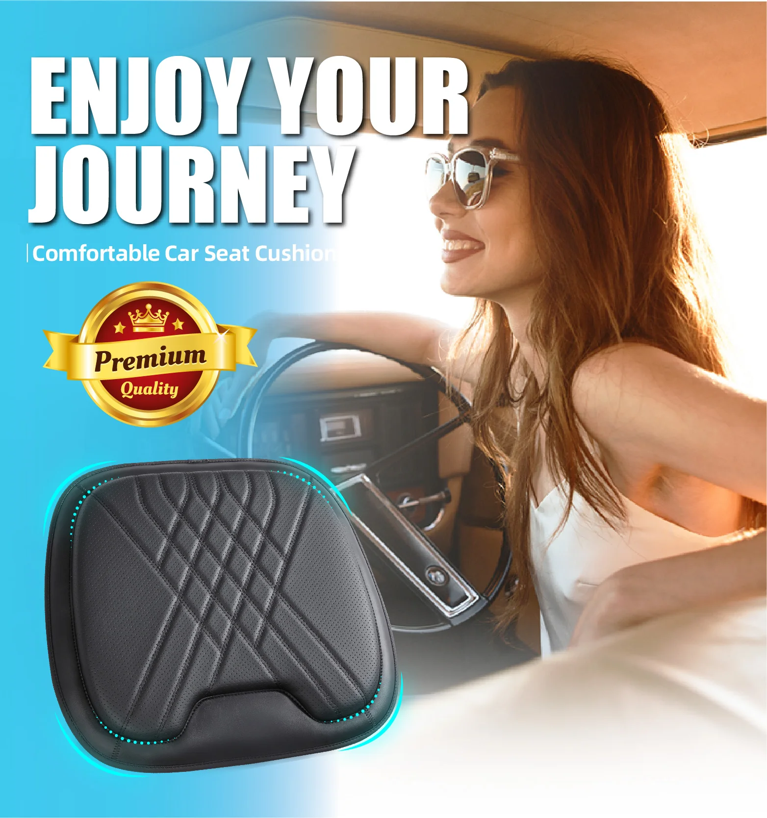 

PU Leather Car Seat Cushion Durable Plum Buckle Cojines Para Comfortable Auto Car Accessories Ergonomic Cover Office Protected쿠션