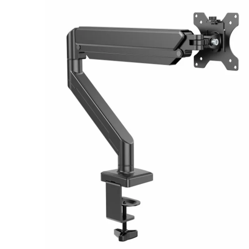 

Dual screen monitor bracket arm suspension can be lifted and rotated without punching