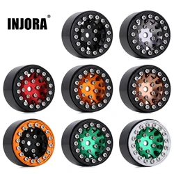 INJORA-LLANTAS Beadlock para coche teledirigido, 4 piezas, CNC, 1,0 