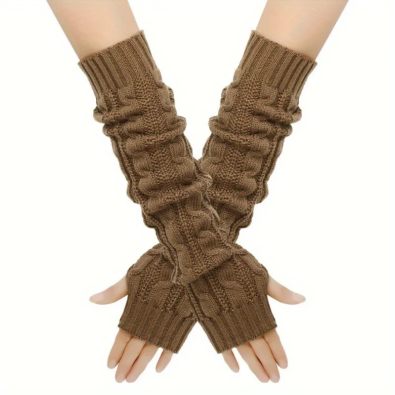 

Women's Warm Winter Gloves Elastic Twisted Design Cold Weather Gloves with Reinforced Wrist Cuffs Sports Gloves