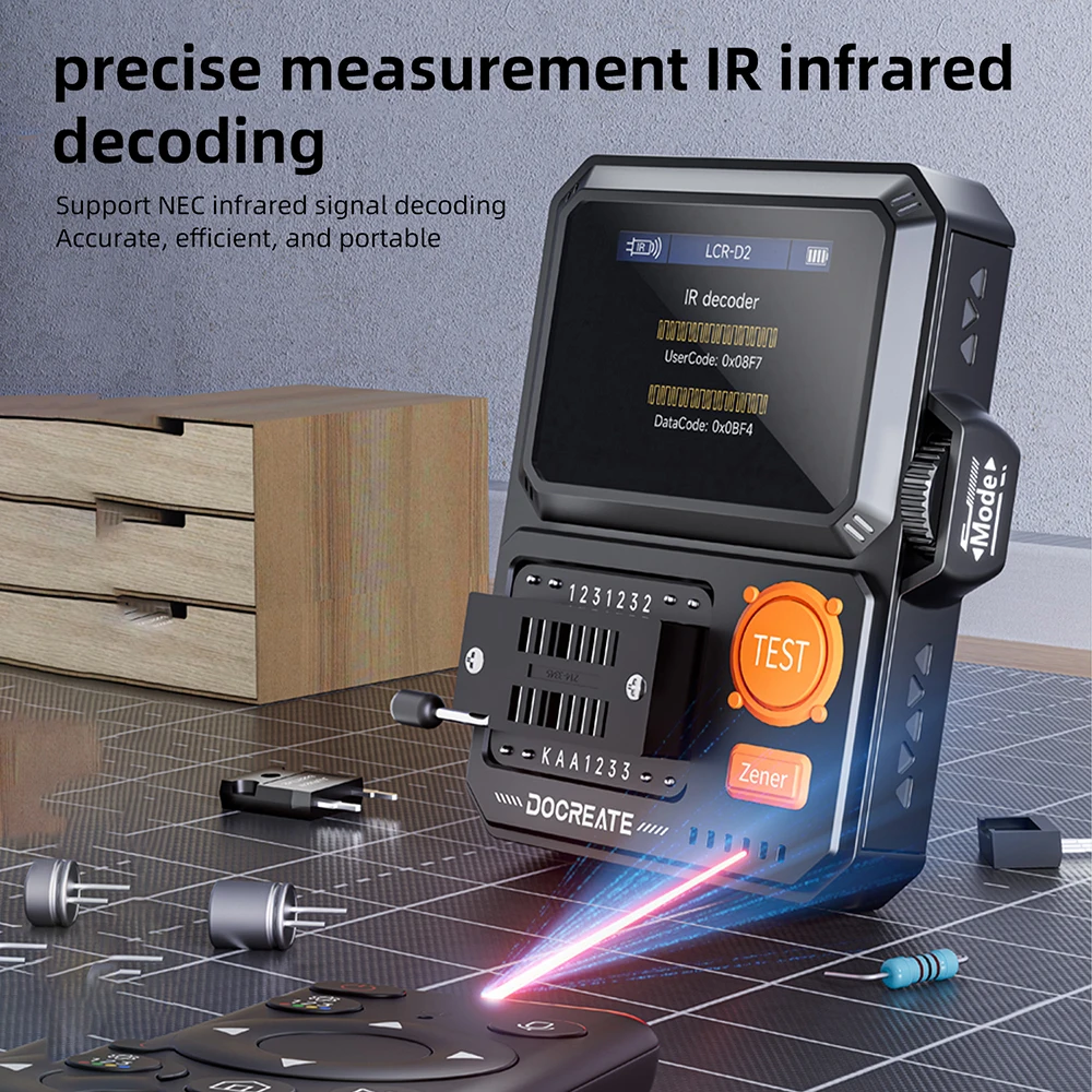 LCR-AR1/LCR-D2 A Multifunctional Tester for Transistors 1.9in screen MOS field-effect transistor Capacitance Resistance LCR ESR