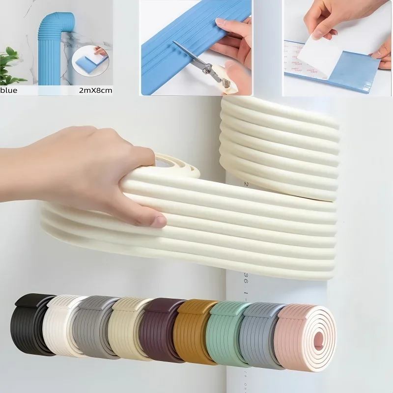 

2-метровая уличная водопроводная труба, незамерзающая полоса, зимняя термопена, самоклеящаяся, беззвуковая, для предотвращения столкновений, изоляционная лента для труб