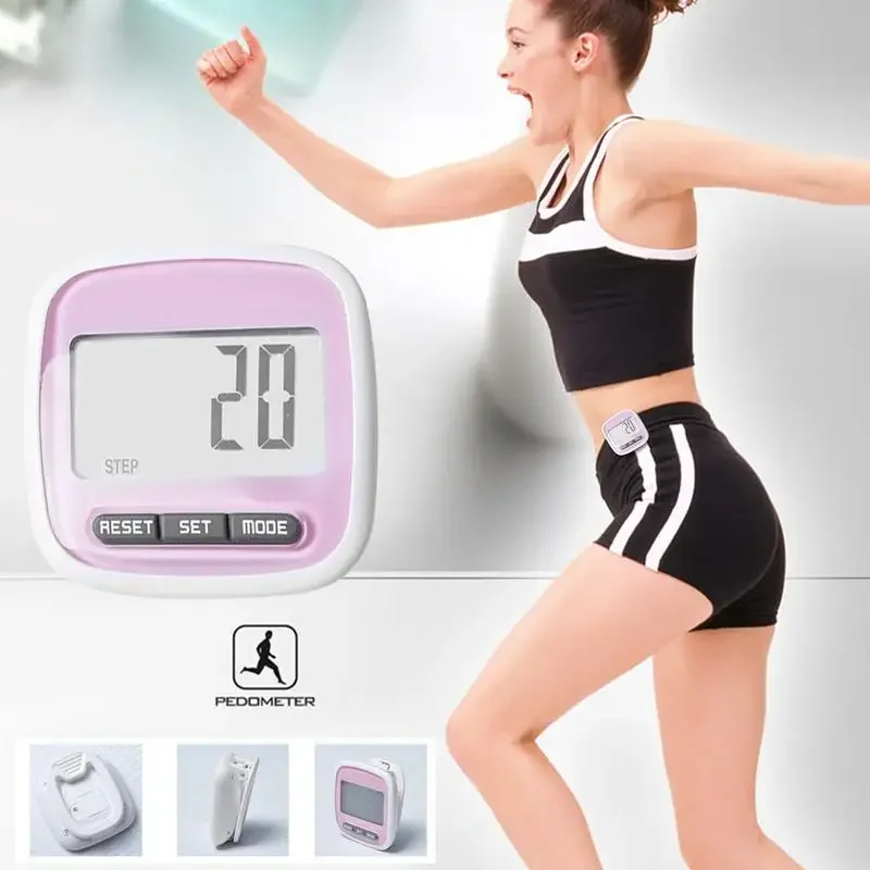 

3D Pedometer Walking Pedometer 3D Pedometer Waterproof Multifunctional Sports Calorie Counting LCD Display Fitness Equipment