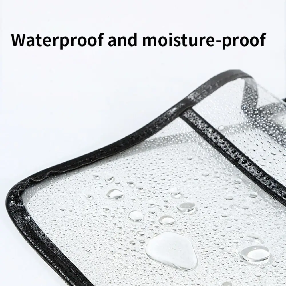 Waterproof Hanging Clothes Bag Transparent Large Capacity Garment Bag Touchscreen Phone Pocket Bathroom Storage Bag
