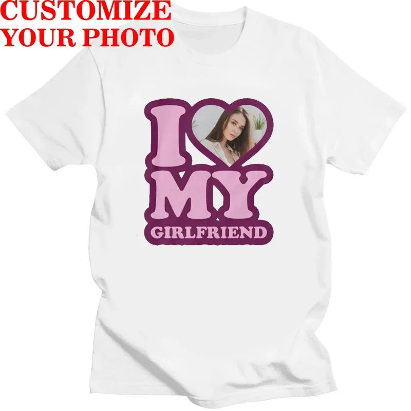 

I Love My Girlfriend Shirt I Heart My-Girlfriend Custom Shirt GF T-Shirt Boyfriends Gifts Valentine's Day Costume Graphic Tops