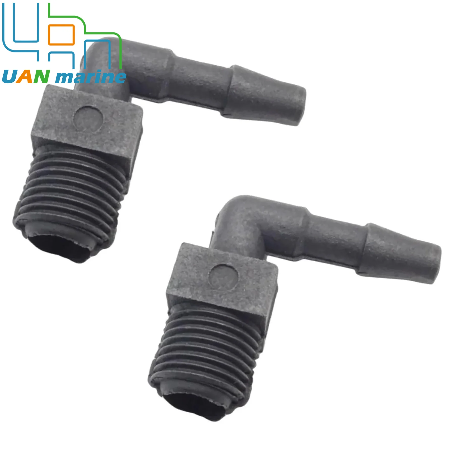 2 Pcs Elbow To Hose Barb 321886 Comaptible with Johnson Evinrude 9.9 To 60 HP Marine Engines 0321886 Intake Pee Hose Elbow