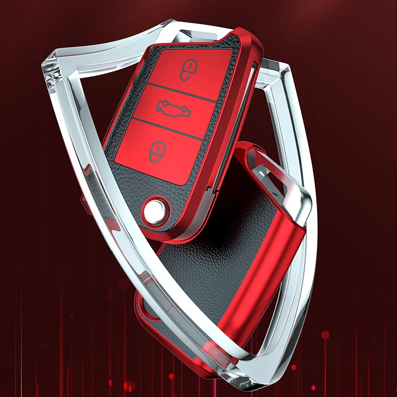 

TPU Plating Skin Car Key Cover Case Shell For Volkswagen VW Tiguan Golf for Skoda Passat CC Octavia Auto Keychain Accessories