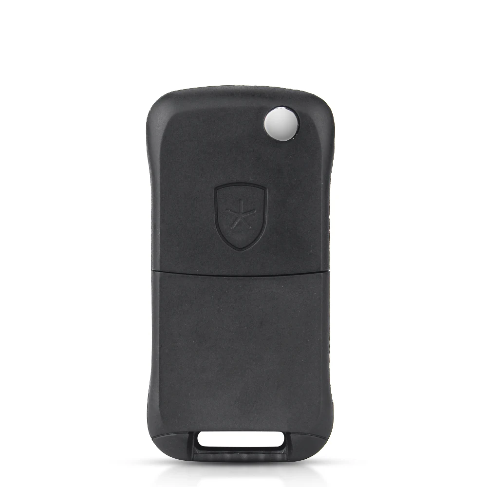 KEYYOU 3 Buttons Flip Remote Key Shell Case Fob for Porsche Cayenne GTS Uncut HU66 Blade