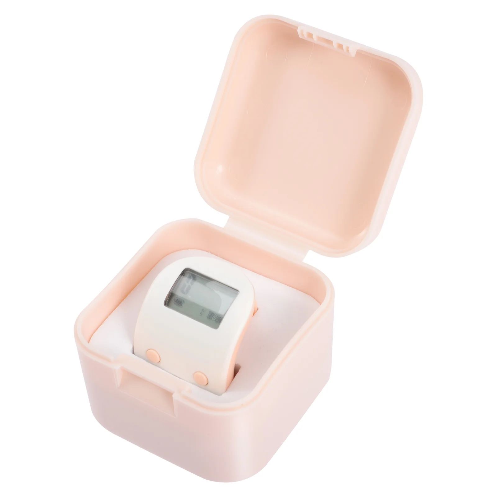 Chanting Counter Digital Display Finger Counters Handheld Tally Mechanical Clicker Silicone Pink for