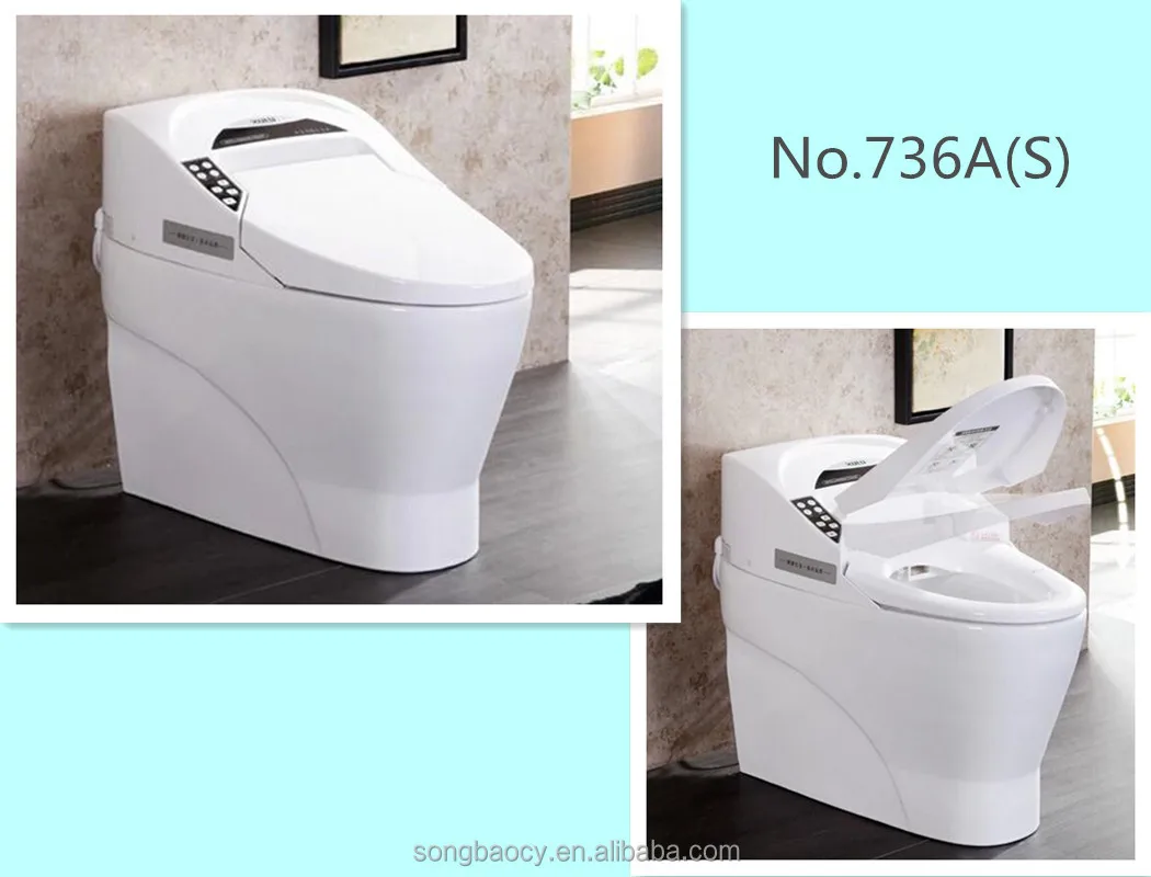 745W Intelligent Smart Automatic Bidet One Piece Toilet Floor Mounted Ceramic Smart Toilet