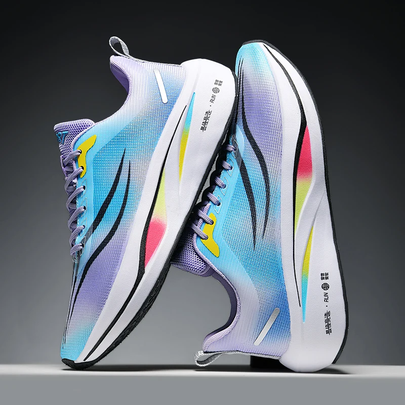 

Mens Sneakers New Lightweight Youth Breathe Flat Mesh Running Shoes Shock Absorption Training Comfortable Tennis Shoes