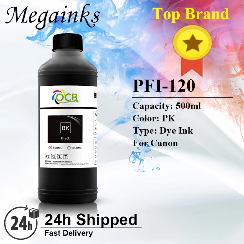 PFI120 PFI 120 500ml Dye Ink For Canon PFI120 Dye Ink BK C M Y MBK for Canon TM200 TM205 TM300 TM305 200 205 300 305 Printer