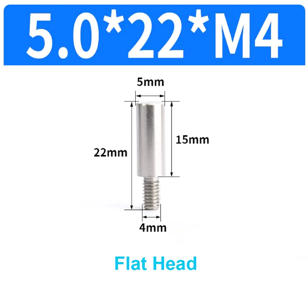 10 Stück/Beutel Edelstahl 303 Positionierstifte M6 Konischer Rundkopf mit Flachkopf Außengewinde Metall-Einsatzschraube 5mm Verriegelungsbefestigung – Detail 18