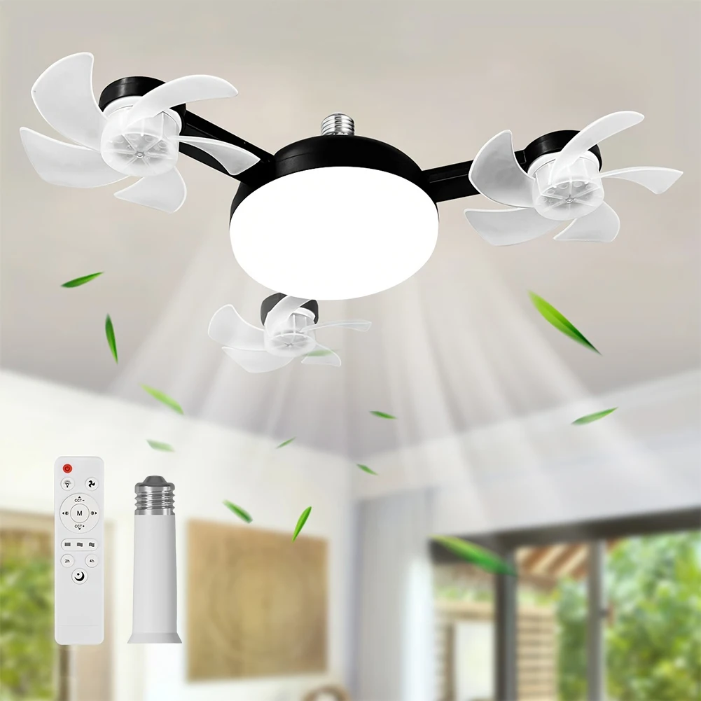 

Universal Dimming Drone Fan with LED Lantern Remote Control Silent Ceiling Drone Fan 3 Gears for Dining Room Bedroom Living Room