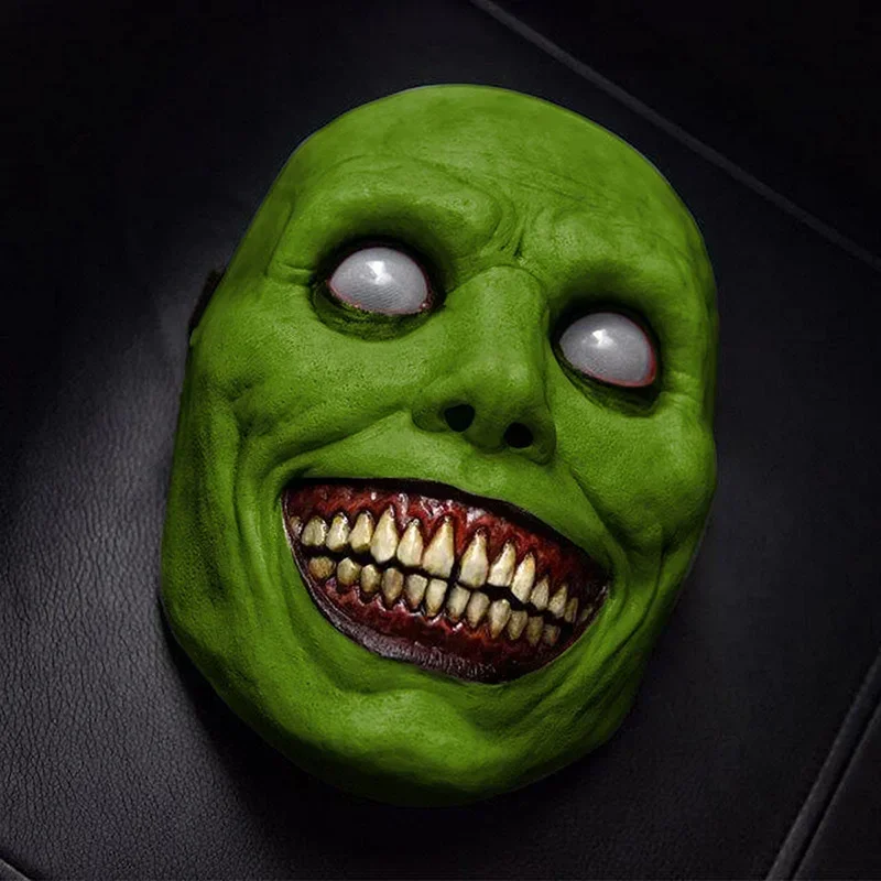 

Хэллоуин Gif Masker Enge Экзорцист Латексный Masker Smile Witte Ogen Demon Hoofddeksels Хэллоуин Feestdecoratie Kostuum Verkleden